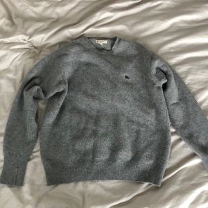 Burberry men’s medium grey sweater 100% lambswool